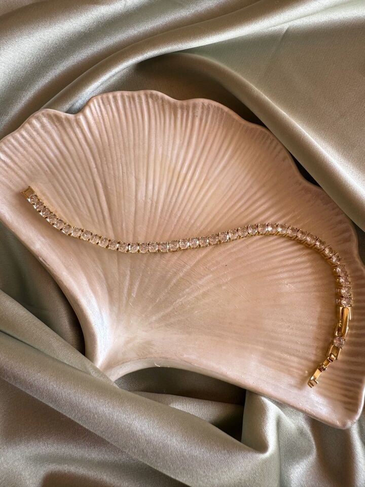 Gold Detaylı Su Yolu Bileklik