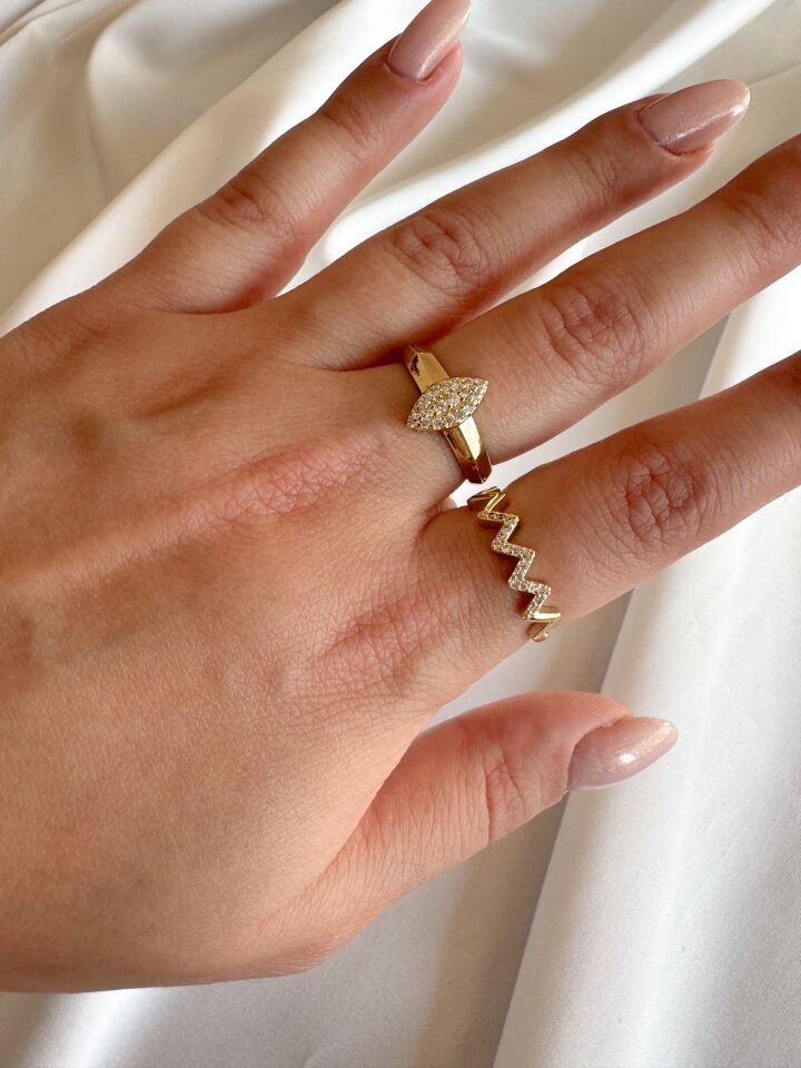 Zikzak Model Zarif Yüzük