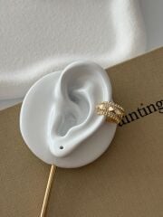Üçgen Detay Parıltılı Earcuff