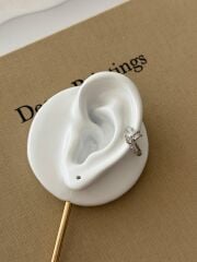Modern Tasarım Taşlı Silver Earcuff
