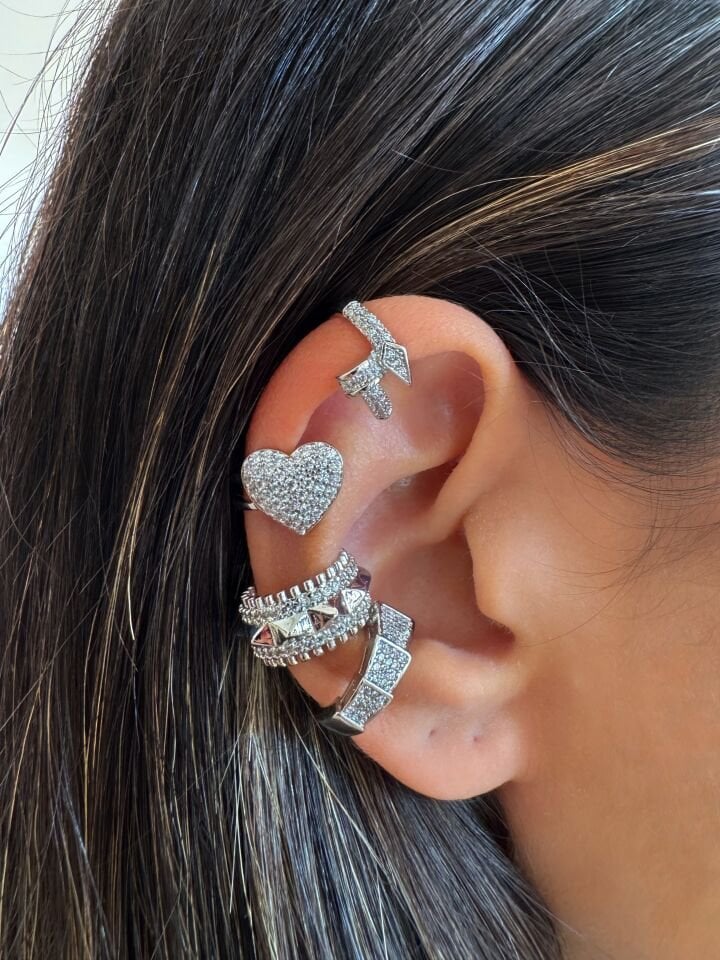 Silver Zımba Earcuff