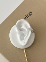 Üçlü Şerit Taşlı Silver Earcuff