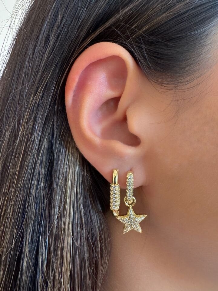 Yıldızlı Üçlü Set Küpe