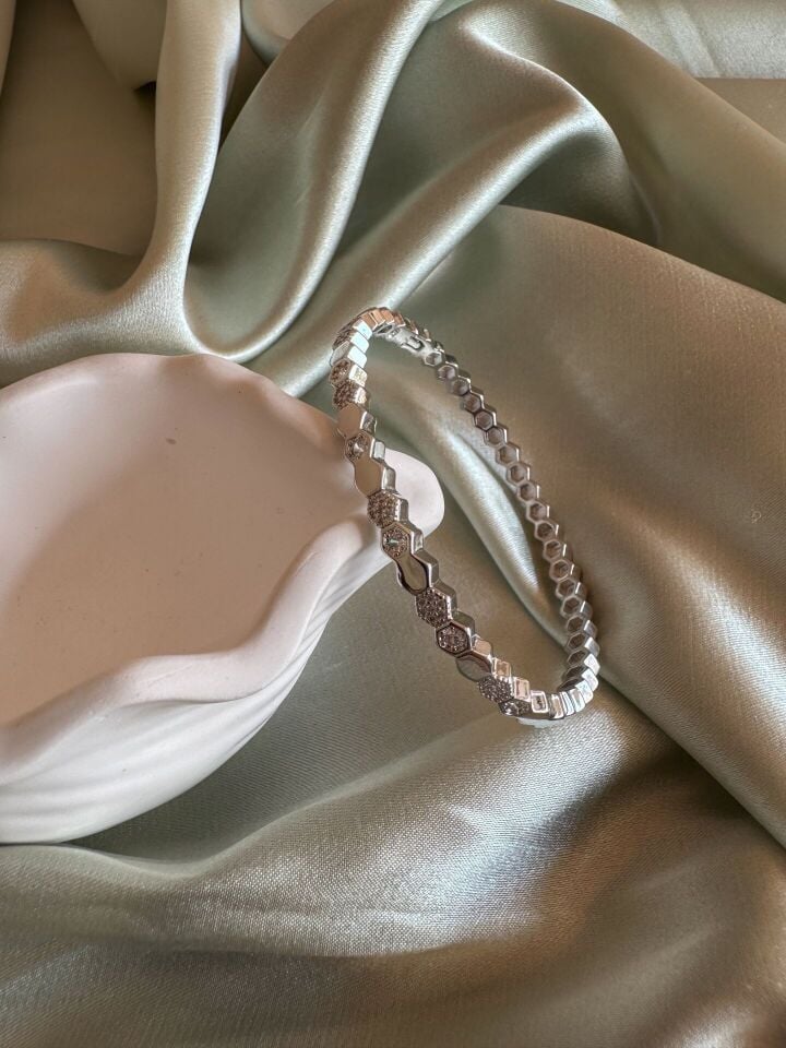 Kristal Model Silver Kelepçe