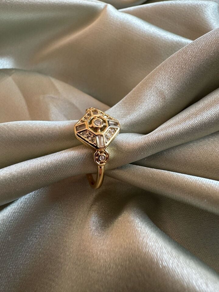 Vintage Zirkon Taşlı Yüzük