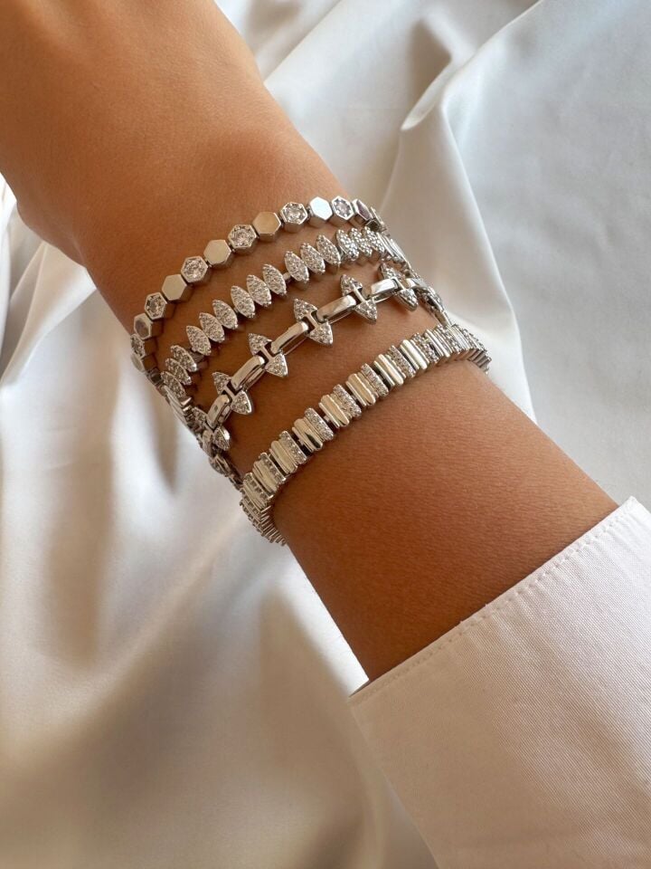 Silver Zikzak Bileklik