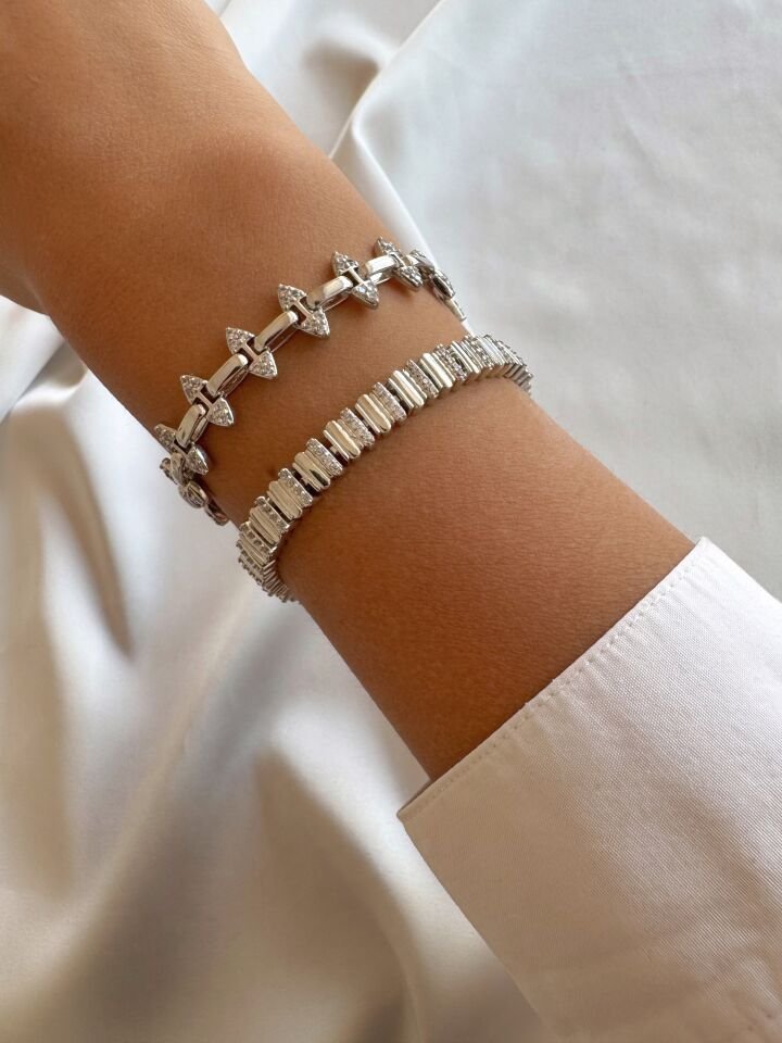 Silver Zikzak Bileklik