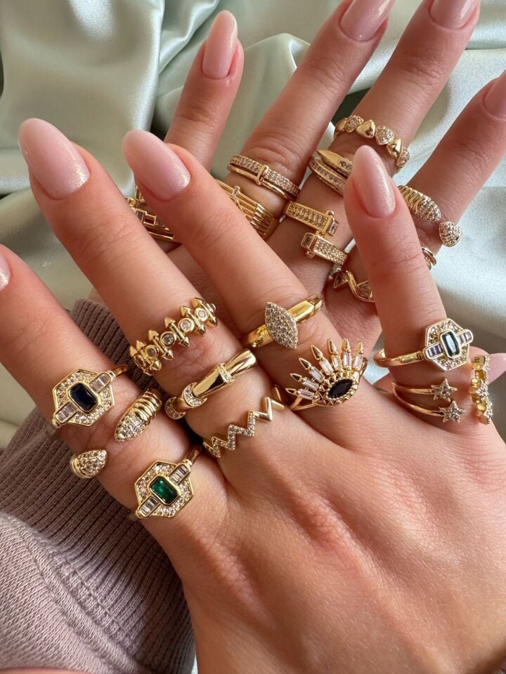 Vintage Safir Taşlı Yüzük