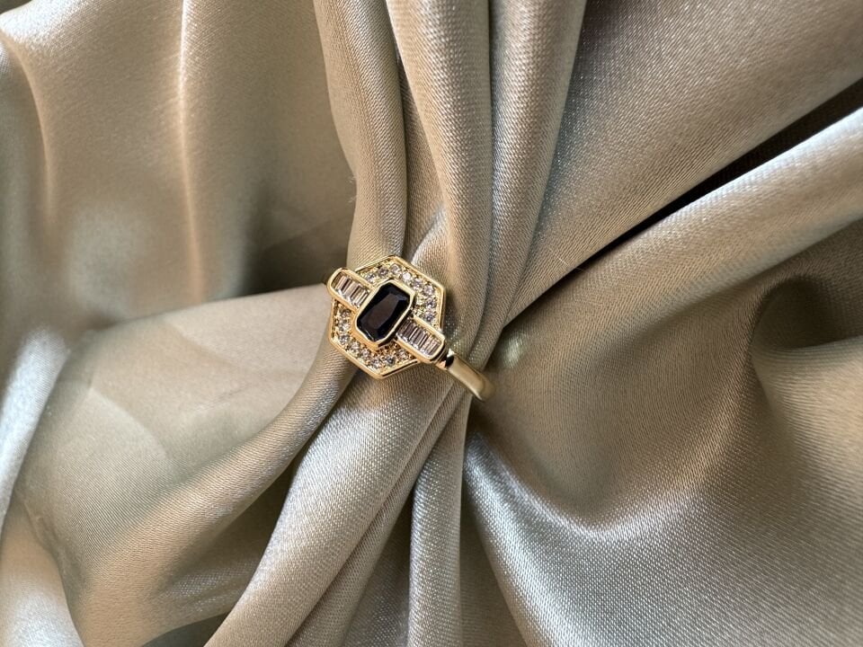 Vintage Safir Taşlı Yüzük