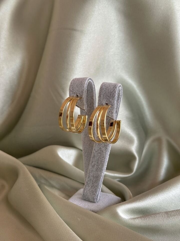 Üç Hat Halka Küpe