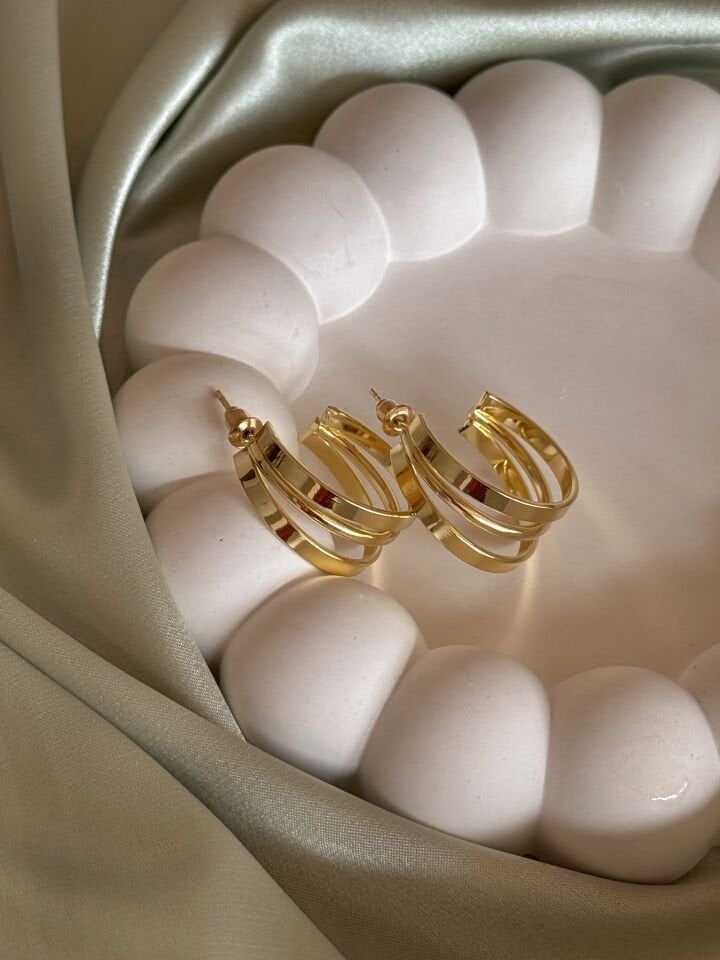 Üç Hat Halka Küpe