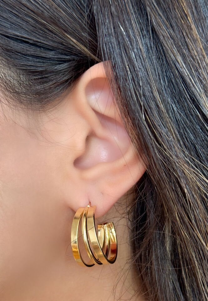 Üç Hat Halka Küpe