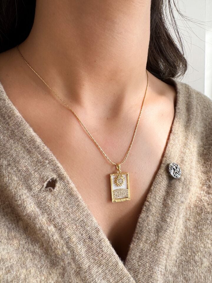 Vintage Güneş Kolye