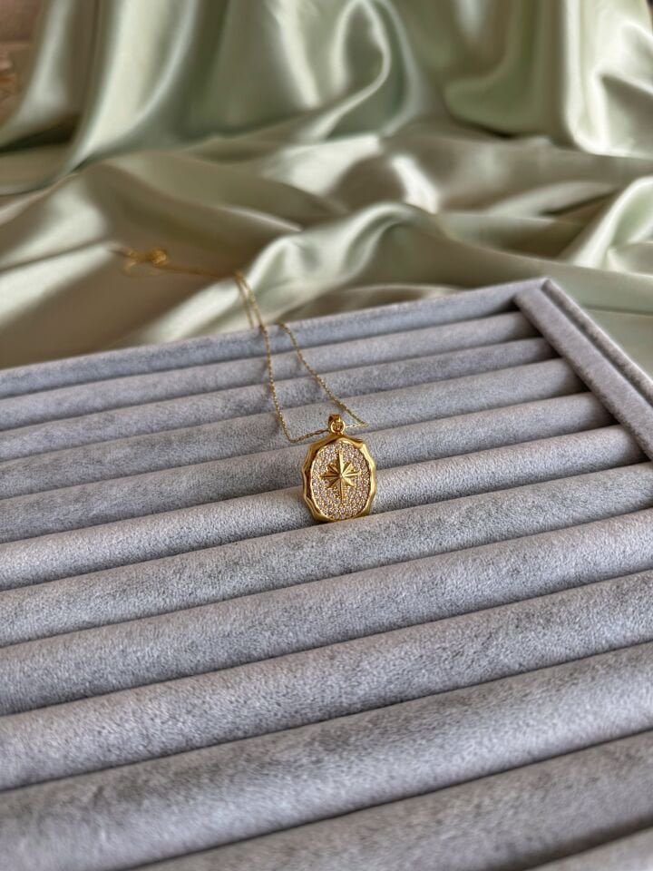 Vintage Pusula Kolye