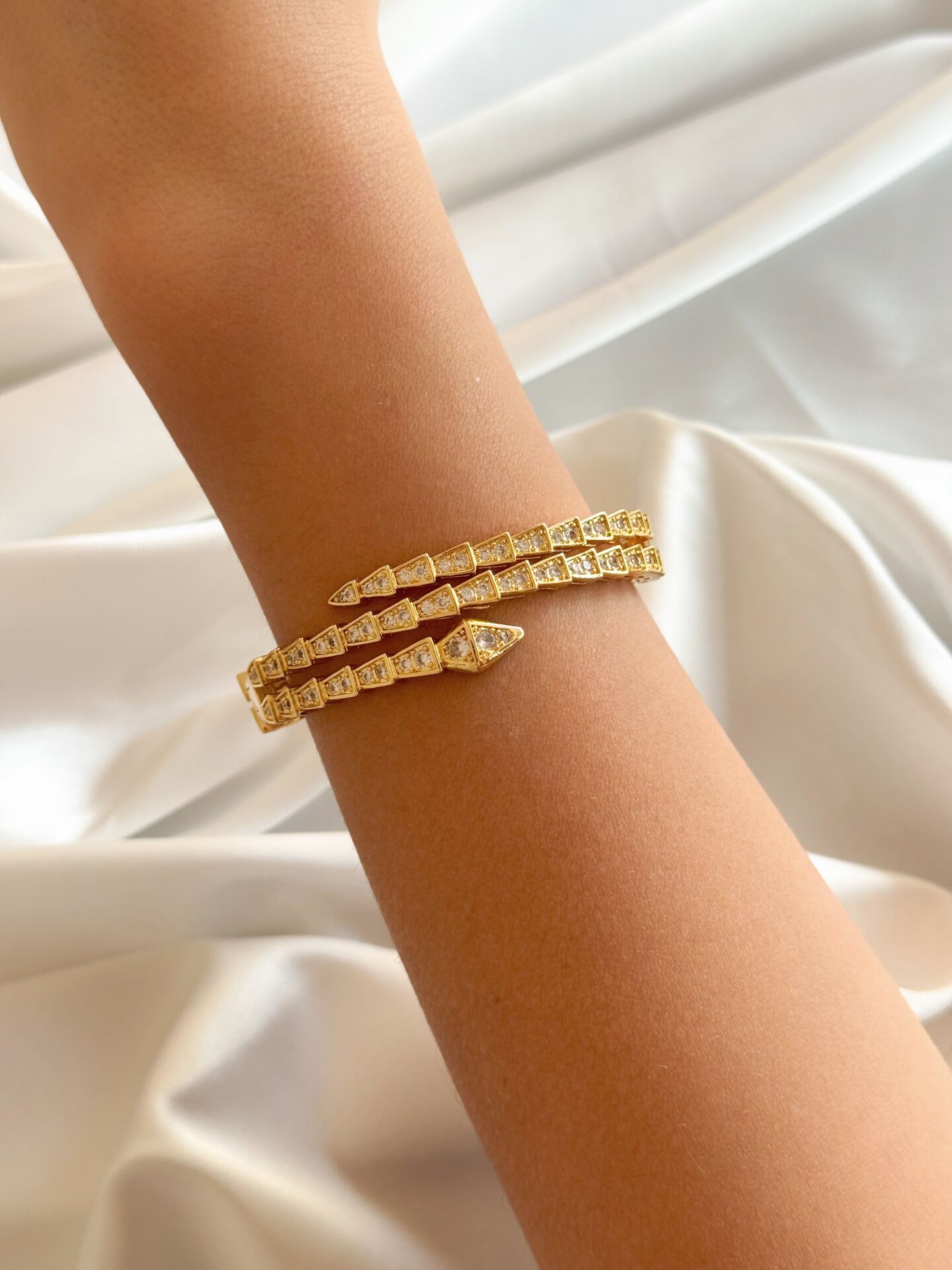 Yılan Model Gold Kelepçe