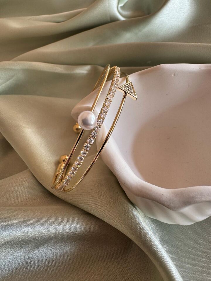 İnci Detaylı Tasarım Kelepçe