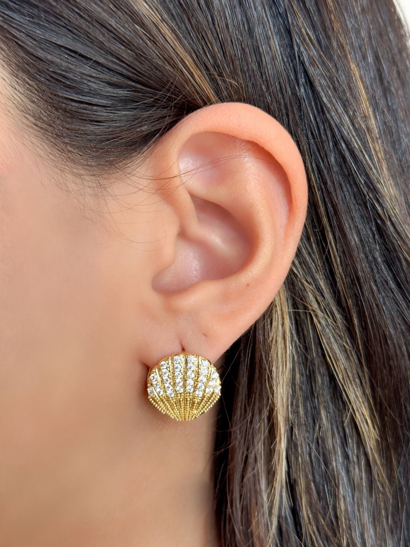 Gold Deniz Kabuğu Küpe