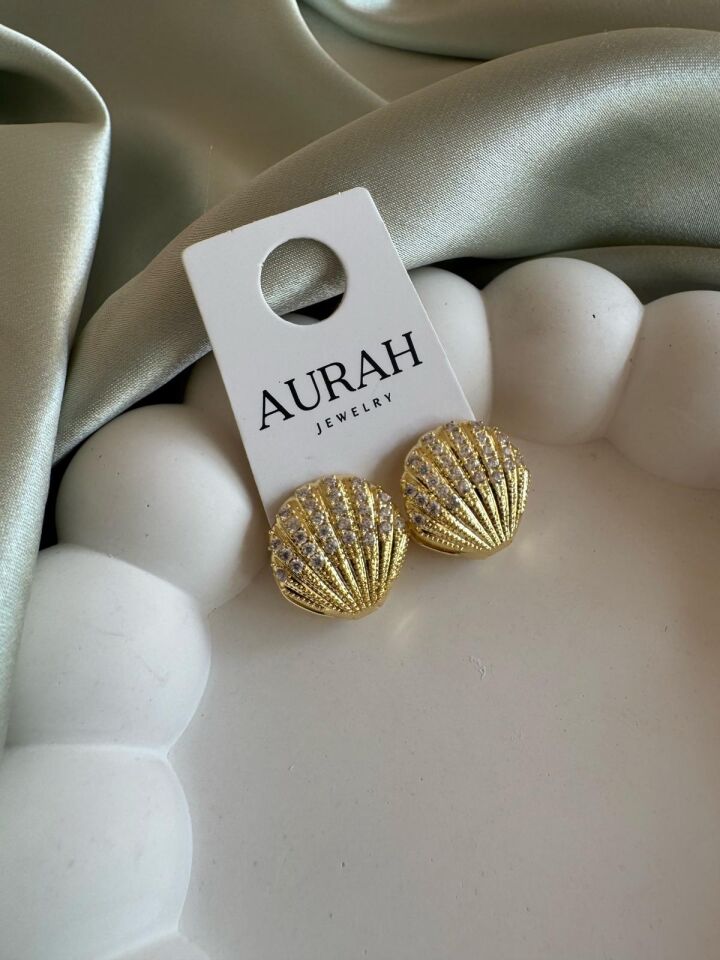 Gold Deniz Kabuğu Küpe