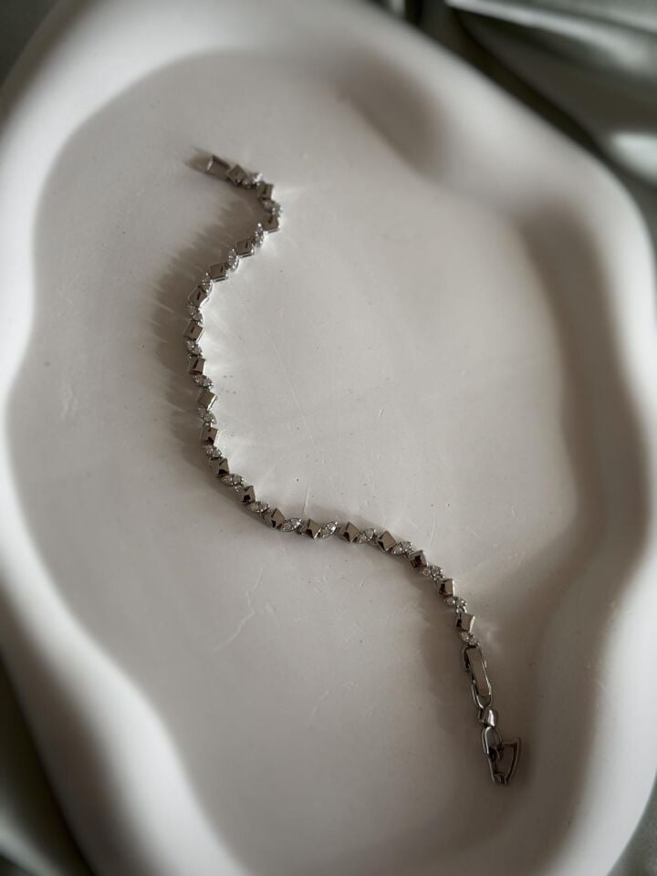 Geometrik Silver Bileklik