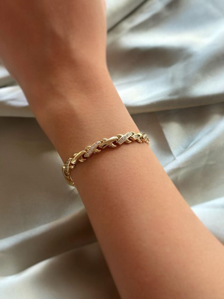 Zikzak Taşlı Bileklik