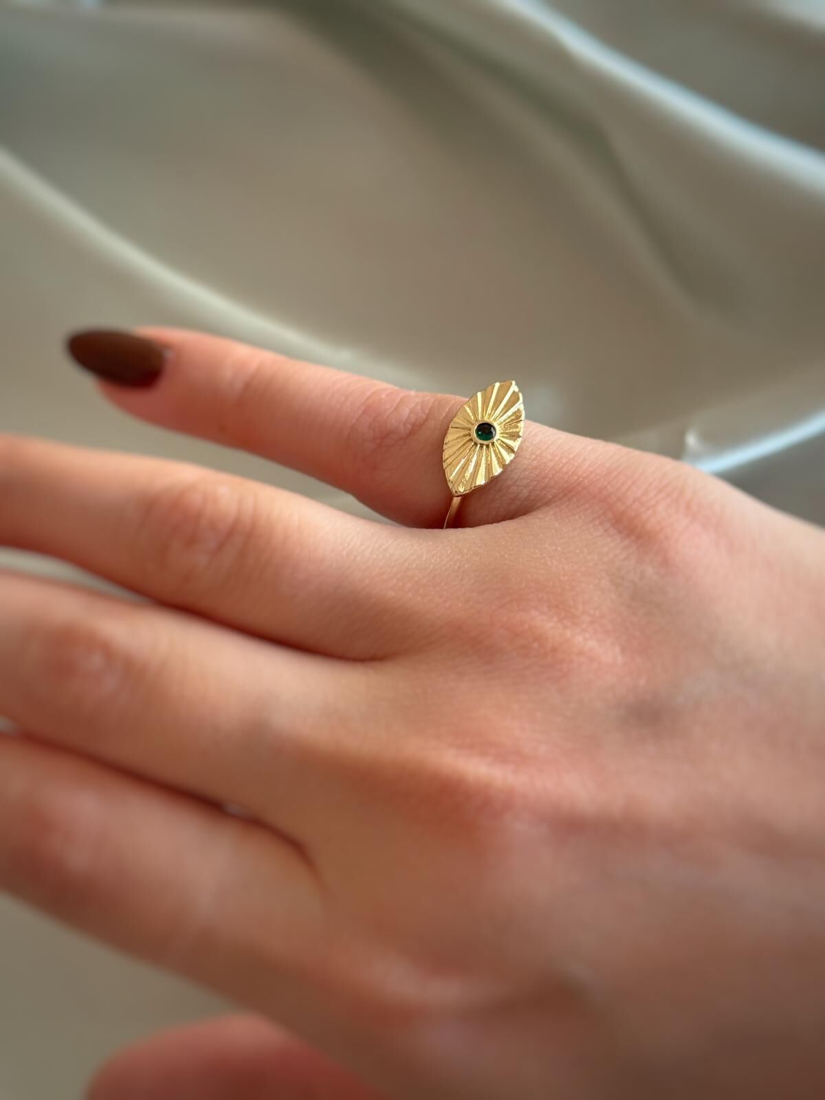 Yelpaze Serçe Parmak Yüzüğü