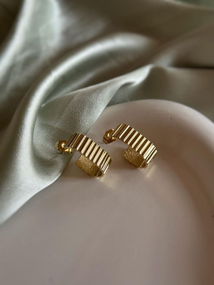 Düz Dikdörtgen Küpe