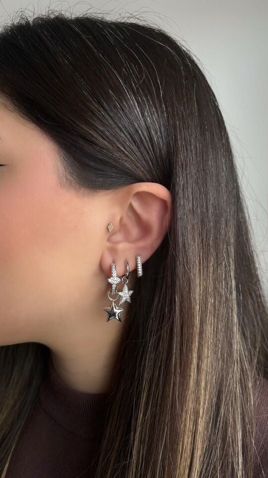 Yıldız Üçlü Küpe Set