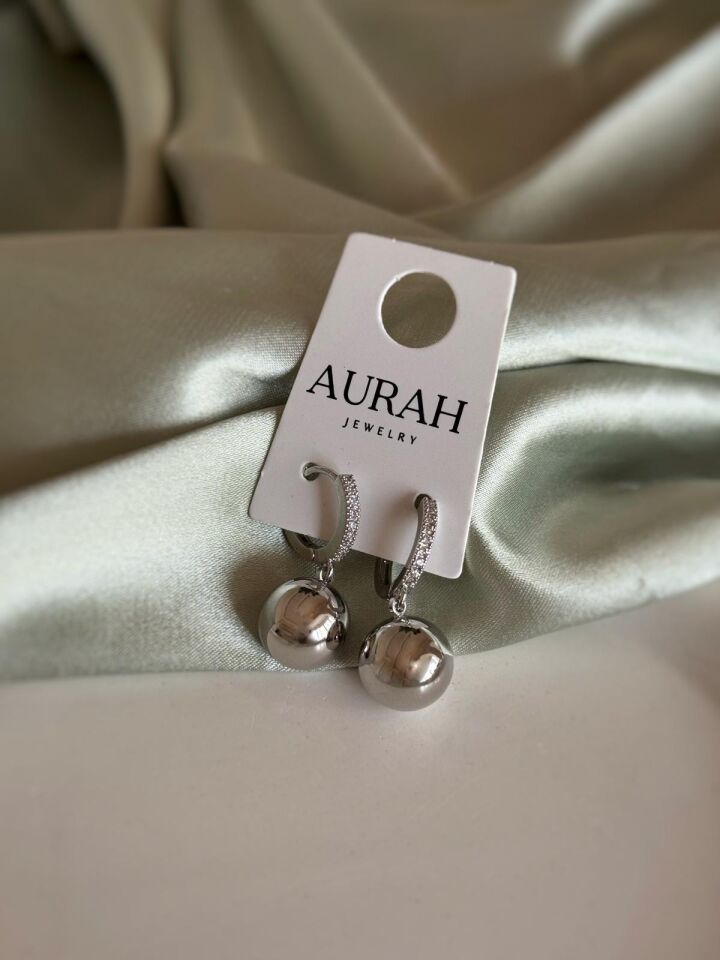 Sallantılı Silver Küpe