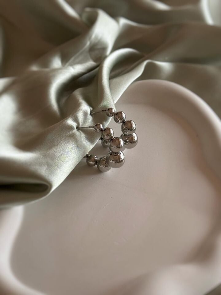 Silver Halka Küpe