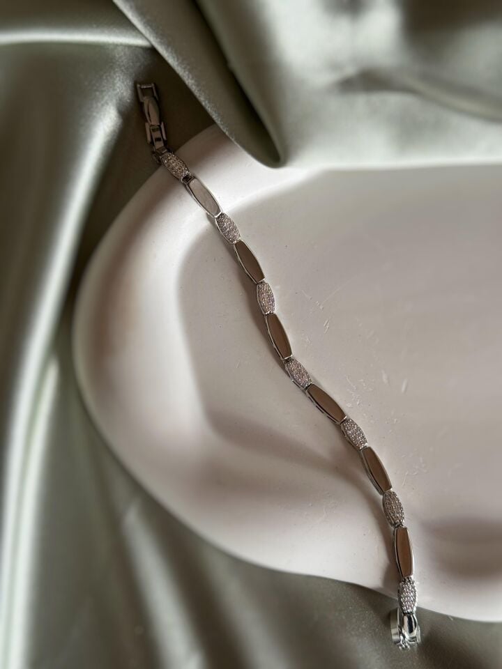 Silver Dikdörtgen Bileklik