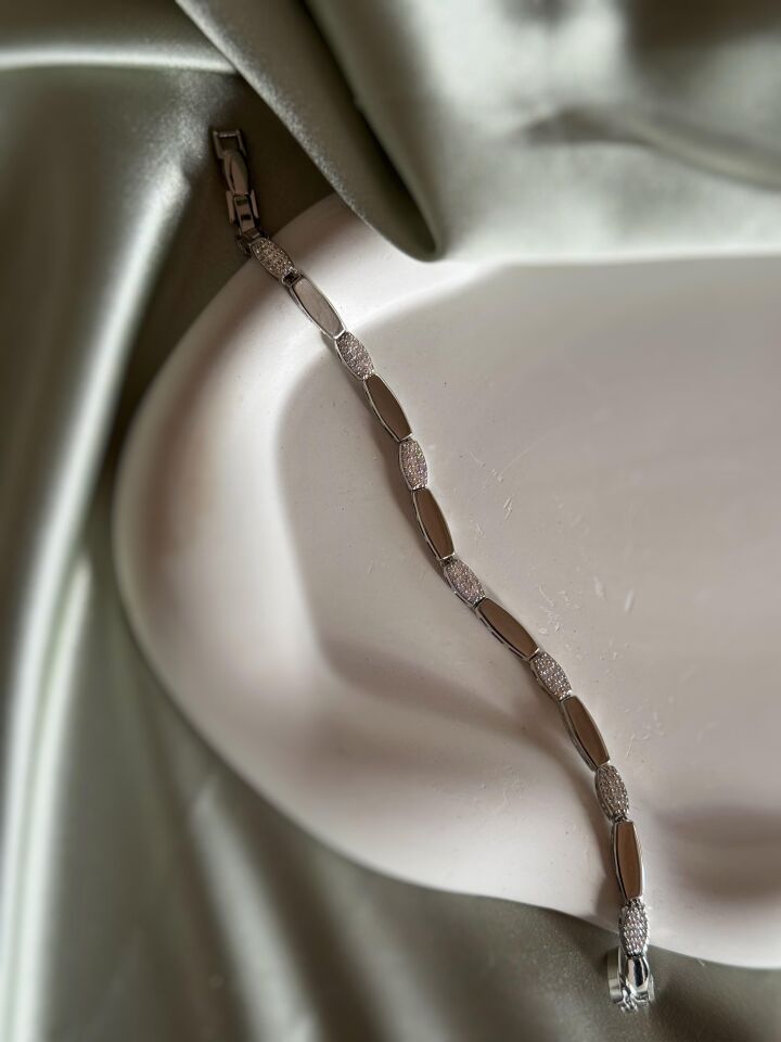 Silver Dikdörtgen Bileklik