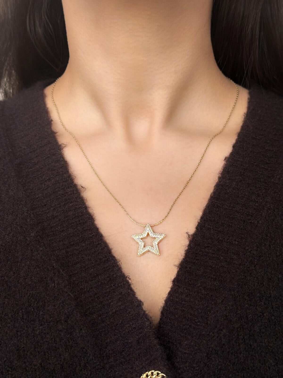 Taşlı Yıldız Kolye