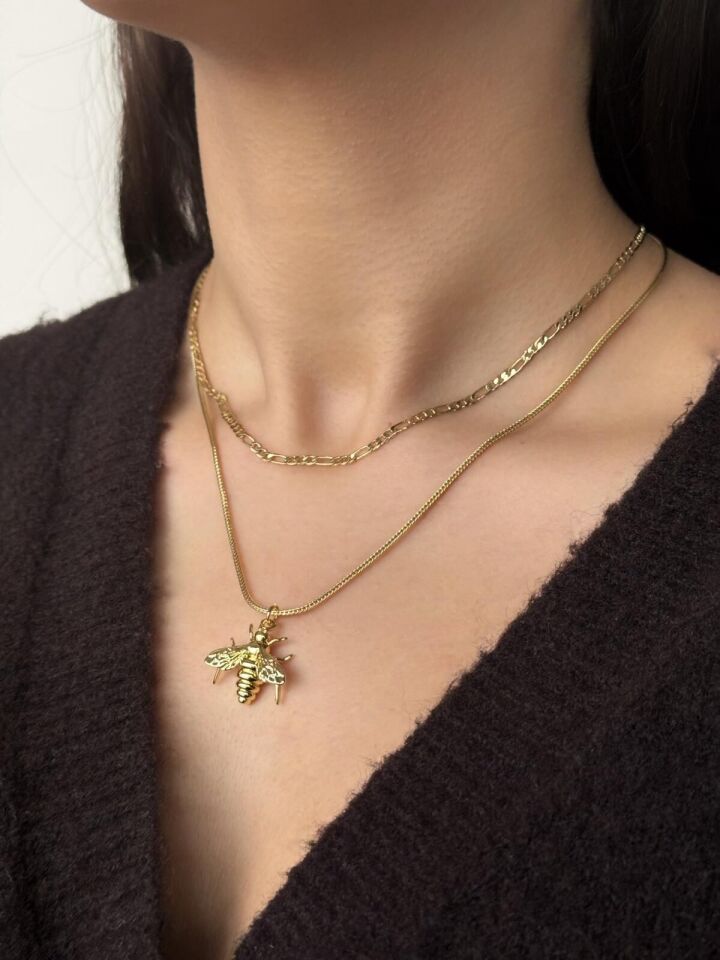 Gold Bee Kolye