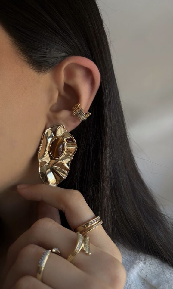 Bird Kahve Tasarım Küpe