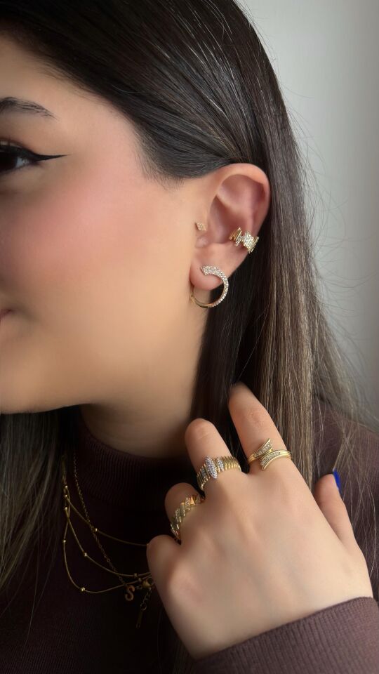 Zarif Geçişli Küpe