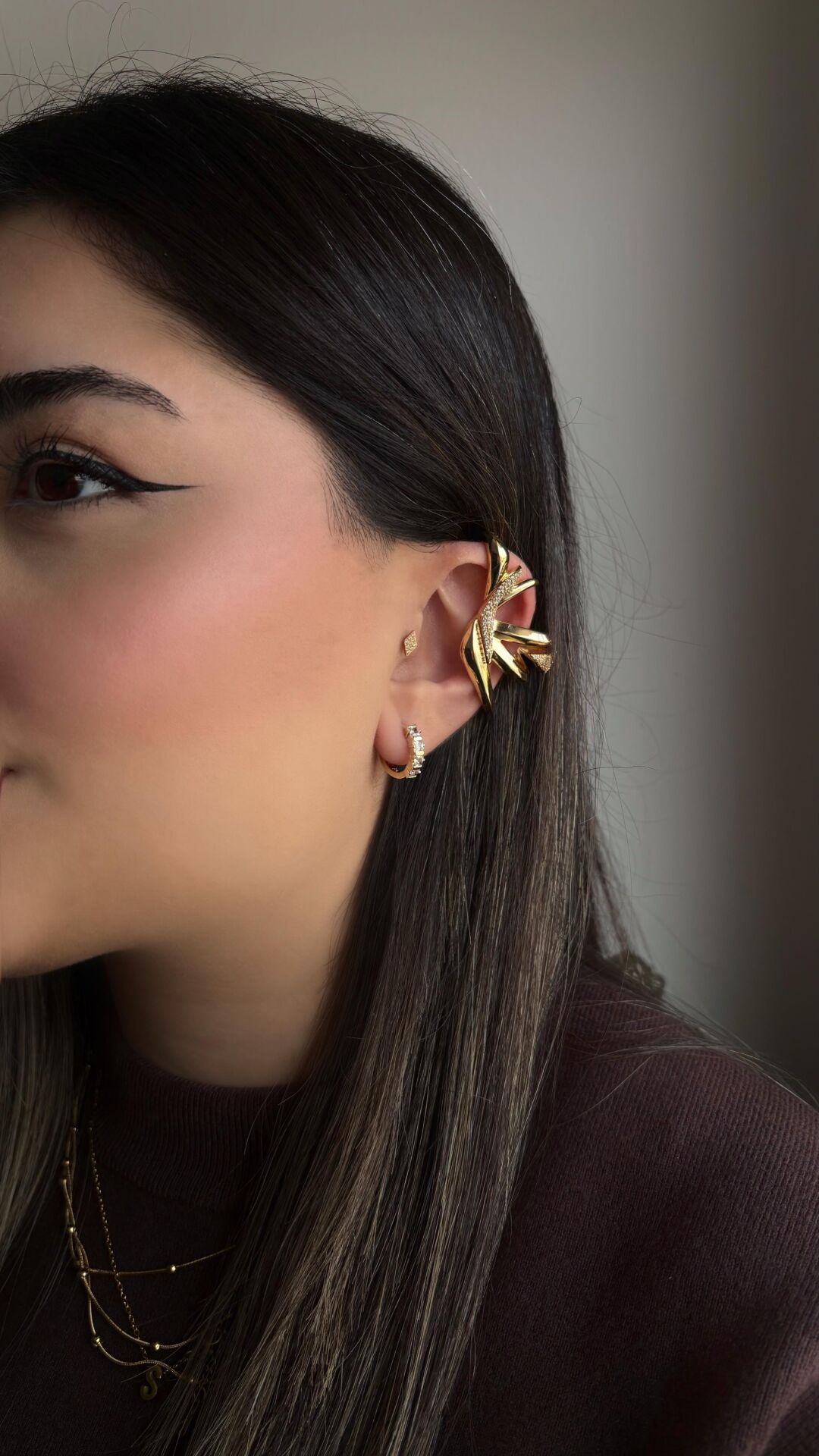 Işıltı Kıvrım Earcuff