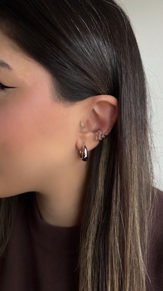 Silver Sıralı Earcuff